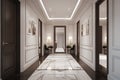 Classic English style hallway interior in luxury house Royalty Free Stock Photo