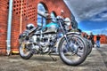 Classic English Triumph motorcycle