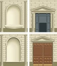 Classic exterior facade elements