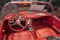 Classic exterior of a red Chevrolet Corvette American sports car Royalty Free Stock Photo