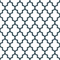 Classic fabric seamless pattern. Quatrefoil geometric seamless pattern.