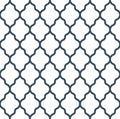 Classic fabric seamless pattern. Quatrefoil geometric seamless pattern.