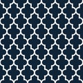 Classic fabric seamless pattern. Quatrefoil geometric seamless pattern.