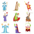 Classic Fantasy Wizards Set Of Characters Royalty Free Stock Photo