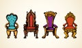 Throne. Vector drawing Royalty Free Stock Photo