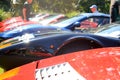 Classic Ferrari 512 bbi sports cars lined up Royalty Free Stock Photo