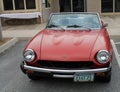 Classic fiat sports car front view angle 1