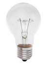 Classic filament incandescent bulb isolated