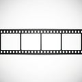 Classic film strip with empty frames against a neutral background Royalty Free Stock Photo
