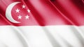 Classic Flag Smooth. Real video of a large Singapore flag blowing in the wind