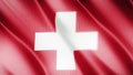 Classic Flag Smooth. Real video of a large Switzerland flag blowing in the wind