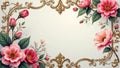 Classic floral damask, delicate blossoms paisley elements, decoration, surface Royalty Free Stock Photo
