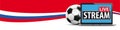 Football Russian Flag Notebook Live Stream Header