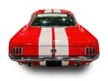 Classic Ford Mustang 1960s Fastback. White Background