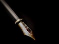 Classic  fountain pen with black background Royalty Free Stock Photo