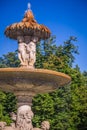 Classic fountain in the Retiro park , Madrid Spain Royalty Free Stock Photo