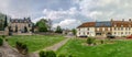 Classic french village panoramic view