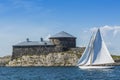 Classic Gaff rigged sloop Osprey DalarÃÂ¶ skans Sweden