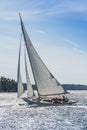 Classic Gaff rigged sloop Osprey Stockholm archipelago Royalty Free Stock Photo
