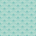 Classic geometric fish scale pattern, vector seamless pattern