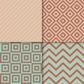 Classic geometric patterns vector set. Textile fabric prints, geometric backgrounds