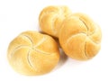 Classic German Bread Rolls on white Background - Isolated Royalty Free Stock Photo