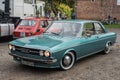 Classic car green Audi 100 SL car driving Royalty Free Stock Photo