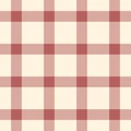 Classic gingham pattern. Cream and reddish color palette. Traditional textile design, suitable for backgrounds, crafts, or fabrics Royalty Free Stock Photo