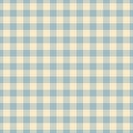 Classic gingham pattern in light blue and beige, perfect for backgrounds, textiles, or vintage designs. Timeless and versatile. Royalty Free Stock Photo