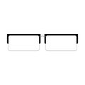 Classic glasses with rectangular transparent lenses. Vector clipart on white background. Isolated illustration.