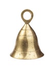 Classic gold bell on a white