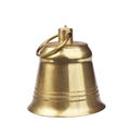 Classic gold bell on a white