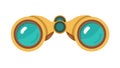 Classic Gold Binoculars, Vintage Optical Device, vector design Generative AI Royalty Free Stock Photo