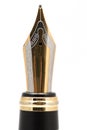 Classic gold fountain pen nib Royalty Free Stock Photo
