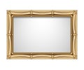 Classic gold rectangular frame isolated on white background