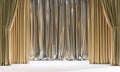 Classic gold and silver colored curtains