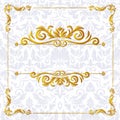 Classic gold and white design frame