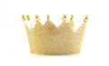 Classic Golden Crown on a White Background