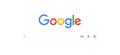 Classic Google search bar vector template. Entering keywords to search for information in the Google search engine