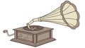 Classic Gramophone Icon for Retro Audio Designs, vector design Generative AI Royalty Free Stock Photo