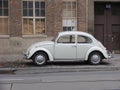 Classic gray Volkswagen Beetle