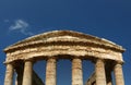 Classic Greek (Doric) Temple at Segesta in Sicily Royalty Free Stock Photo