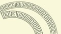 Classic Greek Key Curved Border Design Element, vector design Generative AI Royalty Free Stock Photo