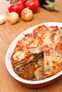 Classic Greek Moussaka with Eggplant Royalty Free Stock Photo