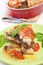 Classic Greek Moussaka with Eggplant Royalty Free Stock Photo