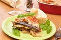 Classic Greek Moussaka with Eggplant Royalty Free Stock Photo