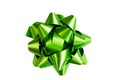 Classic Green Present Bow Isolated Royalty Free Stock Photo
