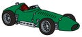 Classic green racing car Royalty Free Stock Photo