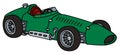 Classic green racing car