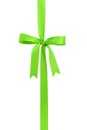 Classic green ribbon bow for packaging gifts Royalty Free Stock Photo